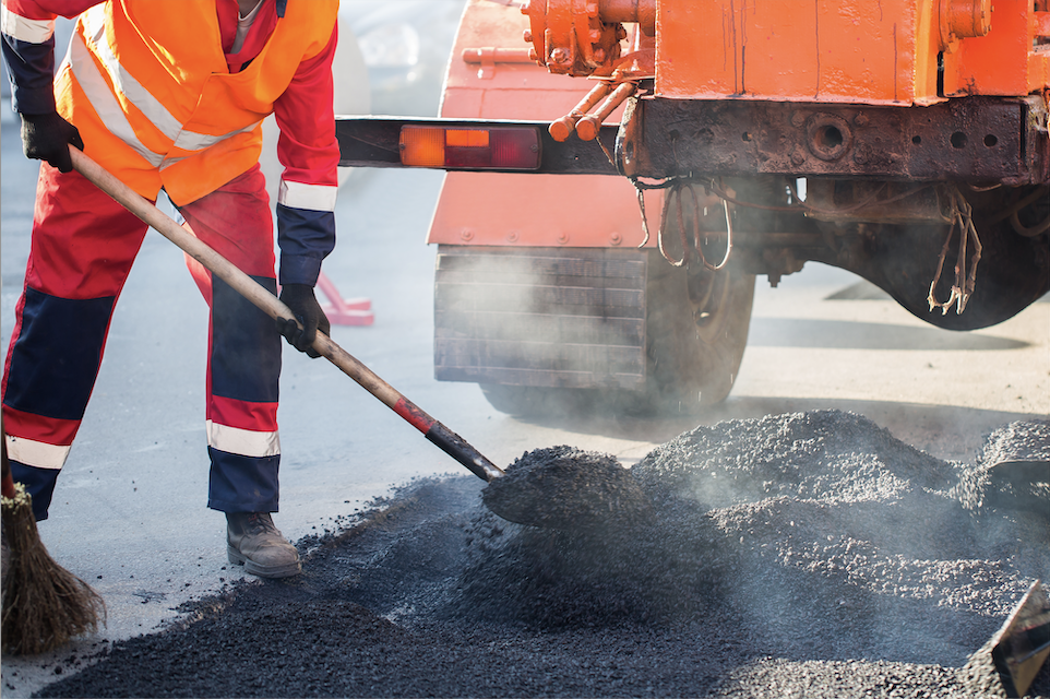 Chantier de réfection de l’autoroute E42  entre Laboru et Polleur en direction de Malmedy