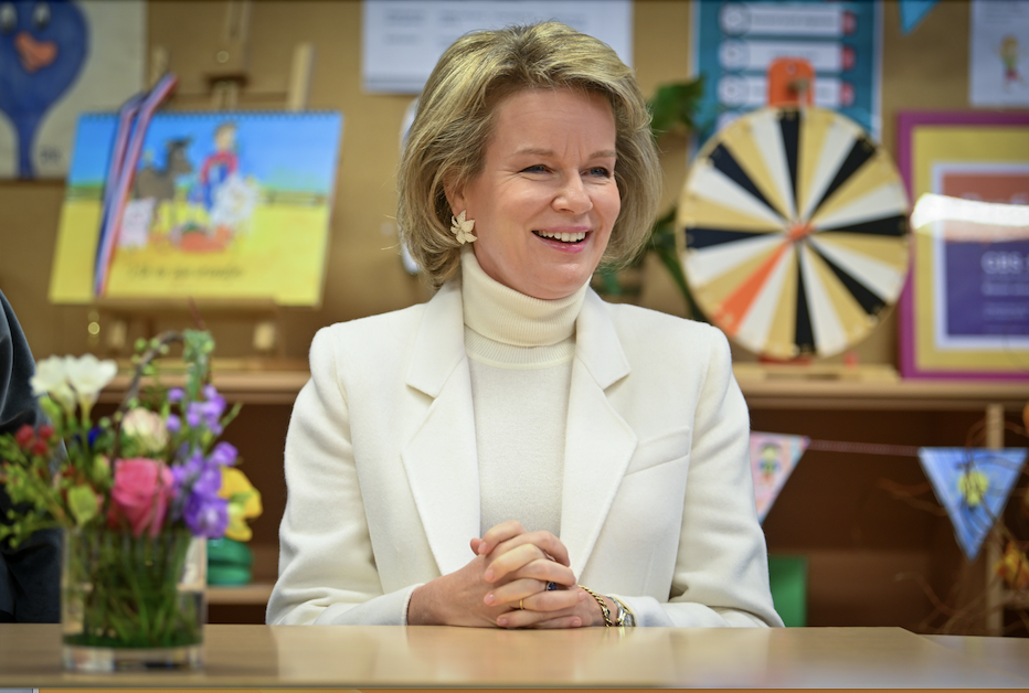 La Reine Mathilde en visite exceptionnelle dans les studios de VEDIA pour rencontrer les jeunes de Scan-R