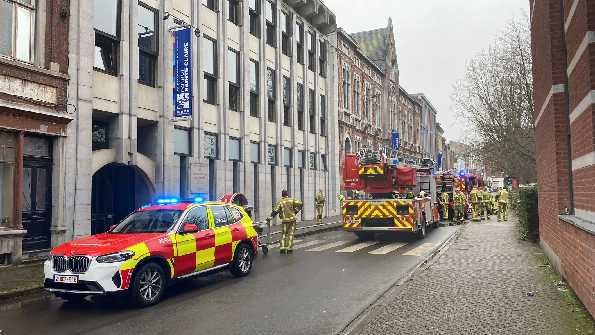 Début d'incendie vite maîtrisé à l'école Sainte-Claire à Verviers