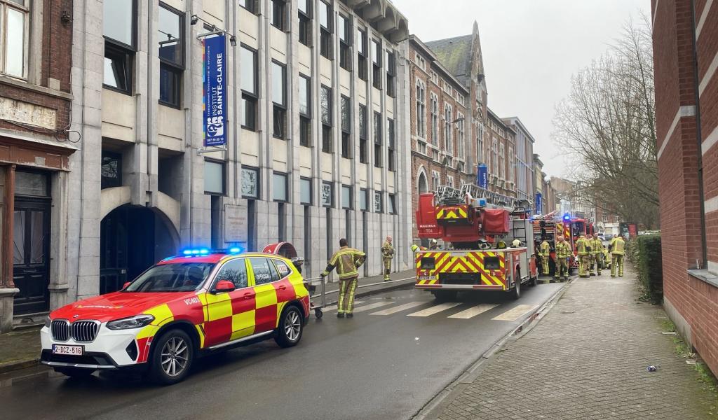 Début d'incendie vite maîtrisé à l'école Sainte-Claire à Verviers