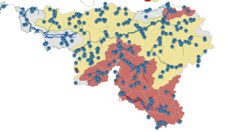 La décrue s’amorce lentement sur les bassins de la Vesdre, de l’Amblève et de l’Our