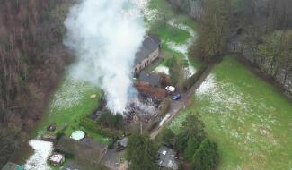 Un corps sans vie retrouvé dans un chalet en feu à Jalhay