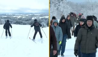 La neige fait le bonheur des vacanciers dans les Hautes-Fagnes