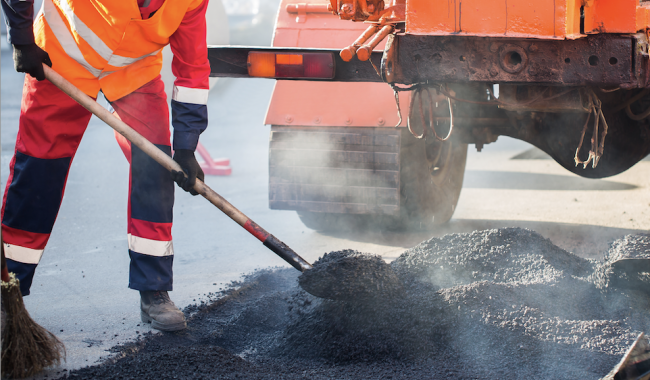 Chantier de réfection de l’autoroute E42  entre Laboru et Polleur en direction de Malmedy