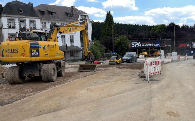 Francorchamps: le chantier de la traversée dans les délais