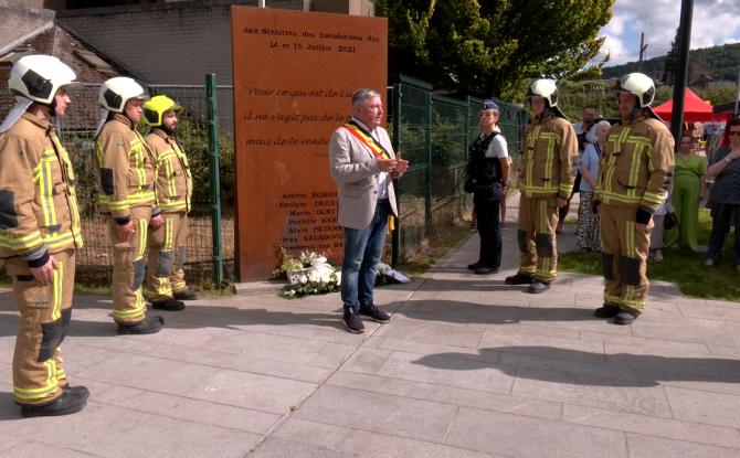 Inondations de juillet 2021 : des hommages sobres à Pepinster, Dolhain et Ensival